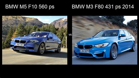 5 170 просмотров • 17 апр. BMW M3 F80 2014 VS BMW M5 F10 acceleration 0-240 kmh drag разгон ускорение - YouTube