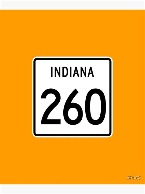 Indiana State Route 260 Area Code 260 Poster By Srnac Redbubble