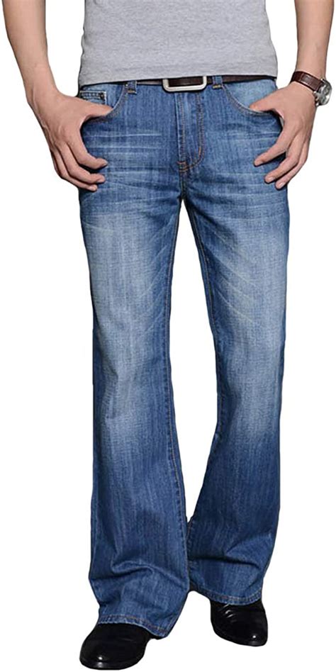 HAORUN Los Hombres Bell Bottom Jeans Slim Fit Vintage 60s 70s