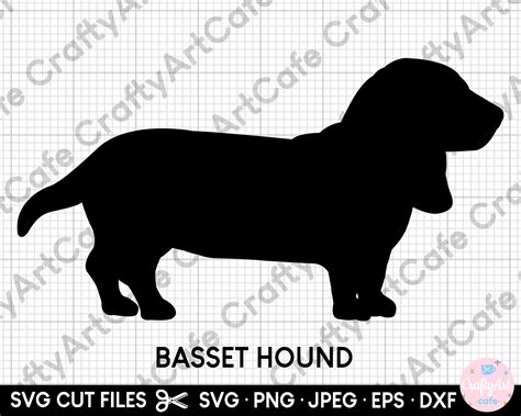 Basset Hound Silhouette Svg Cut File Png Clip Art Etsy
