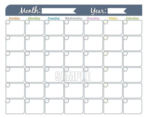 Blank Calendar Without Dates Calendar Printable Free Calendar Template No Dates Free Example
