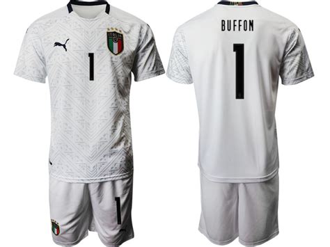 Italy National Soccer Team 1 Buffon White Away Jersey