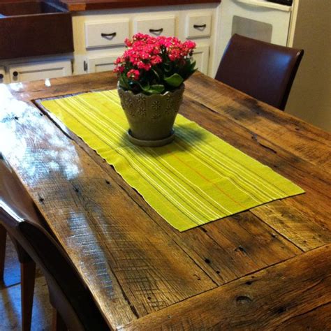 Farm Table Made By My Husband With Reclaimed Barn Wood Farm Table