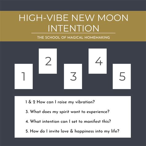 High Vibe Intentions A New Moon Tarot Spread — The School Of Magical