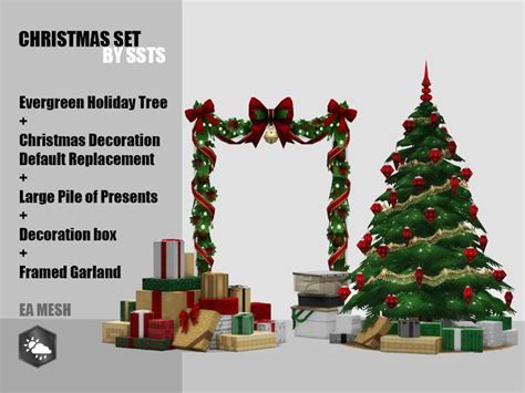 Christmas Set By Ssts Ea Mesh Recolor Seasons Pack Is