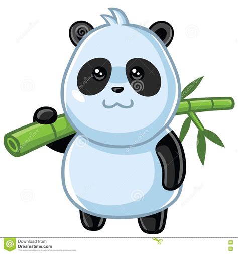 Funny Cartoon Cute Fat Panda Bear Illustration Royalty