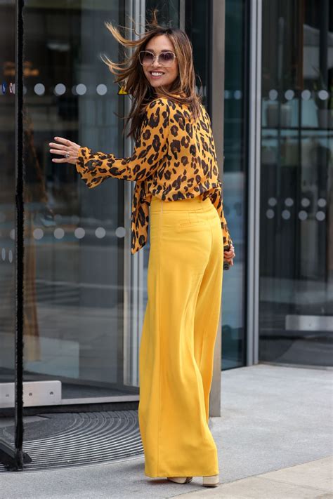 Myleene Klass In Tight Yellow Trousers And Leopard Print Blouse London 06262023 • Celebmafia
