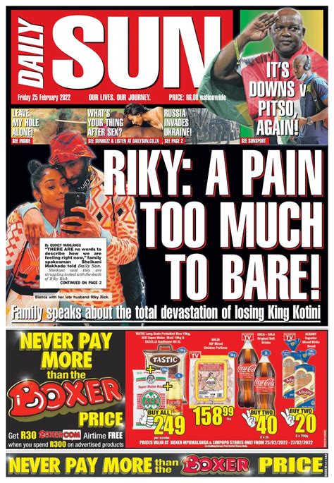 Daily Sun February 25 2022 Newspaper Get Your Digital Subscription