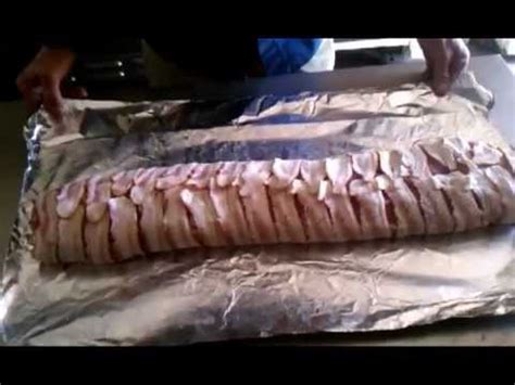 Pork tenderloin is on regular rotation at my house, both for its flavor and its ease. traeger bacon wrapped pork loin.avi - YouTube