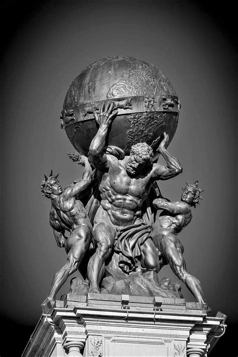 Gustav Karl Martin Herold 1839 1927 Atlas Carrying The Globe