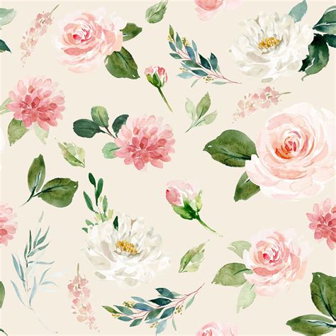 Boho Blush Florals Fabric By The Yard Quilt Cotton Minky Etsy