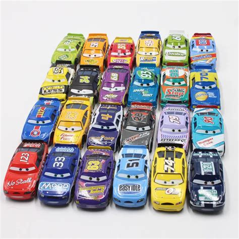 Disney Pixar Cars 24 Styles 1 55 Number Racer Diecast Metal Alloy Toys