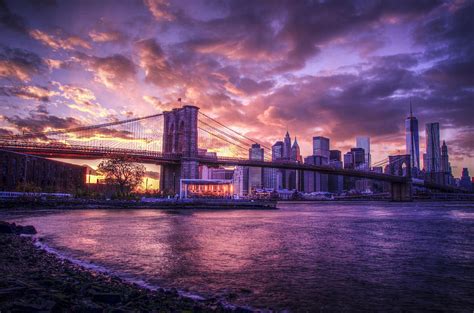 Brooklyn Bridge Sunset Photograph By Paul Scolieri