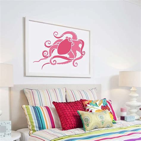 Octopus Wall Art Stencil Reusable Stencils For Walls Easy Diy Wall