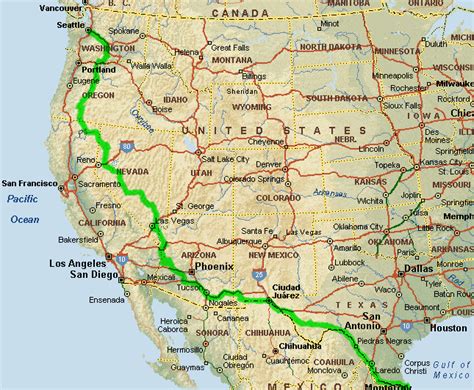 Map United States Southwest Direct Map