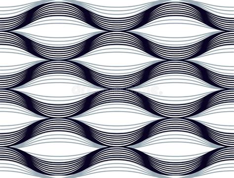Abstract Wavy Shapes Seamless Background Stock Illustration