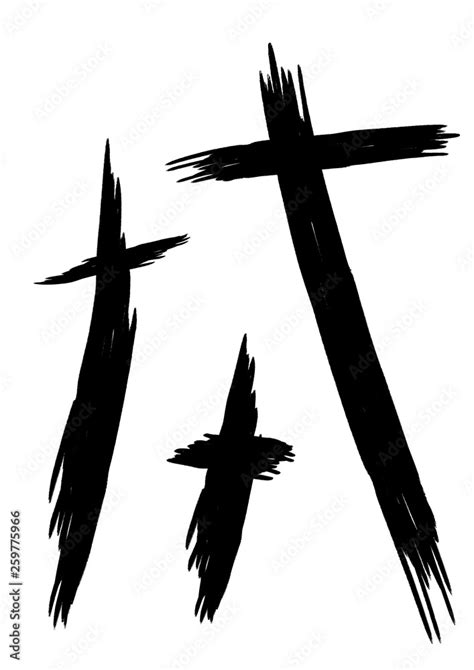 hand drawn cross grunge cross cross made with brush stroke vector stock vector adobe stock