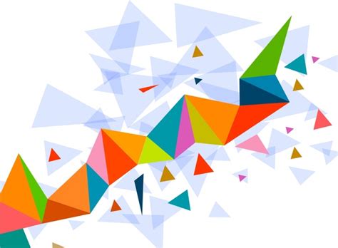 Abstract Texture Various Colorful Triangles Design Vectors Graphic Art