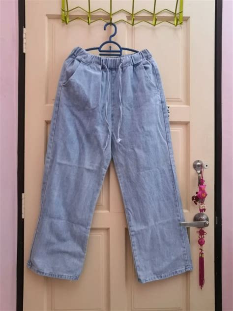 Light Blue Jeans Womens Fashion Clothes Bottoms On Carousell