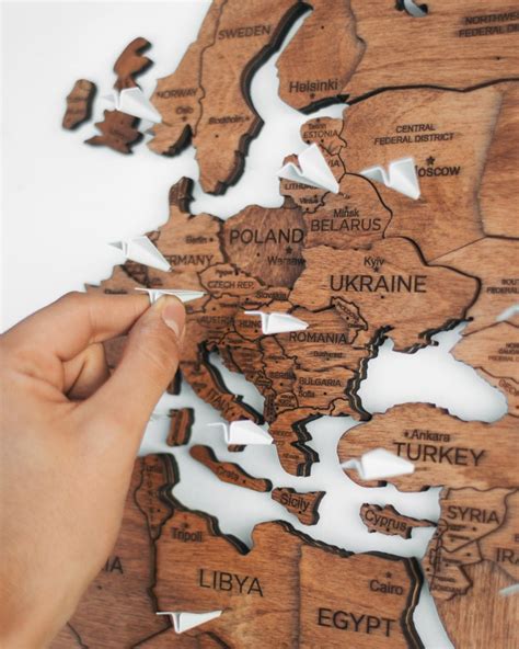 Home Decor 3d Wooden World Map Rustic Wall Decor 3d Printed World Map Weltkarte Holz 5th