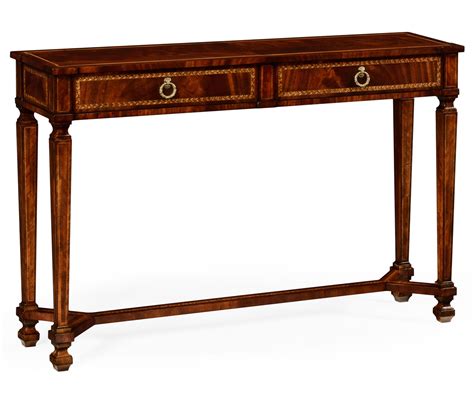 Mahogany Console Table With 2 Drawers Swanky Interiors