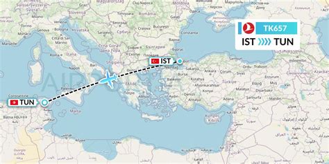 TK657 Flight Status Turkish Airlines Istanbul To Tunis THY657
