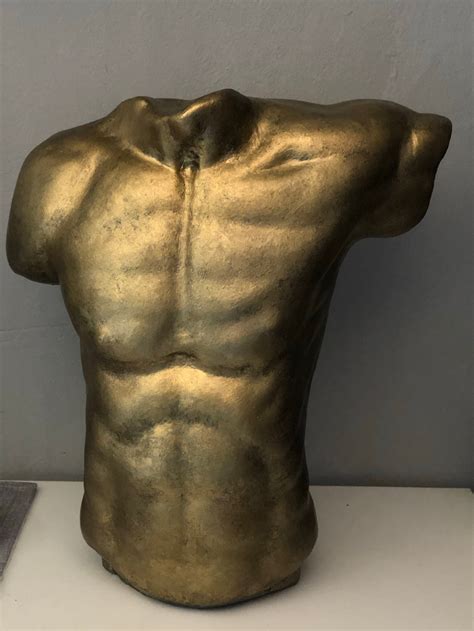 Large Naked Torso Statue Apollo The Golden God Etsy