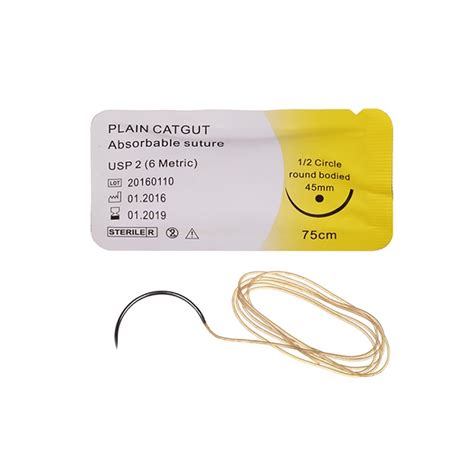 Disposable Absorbable Plain Catgut Surgical Sutures For Hospital