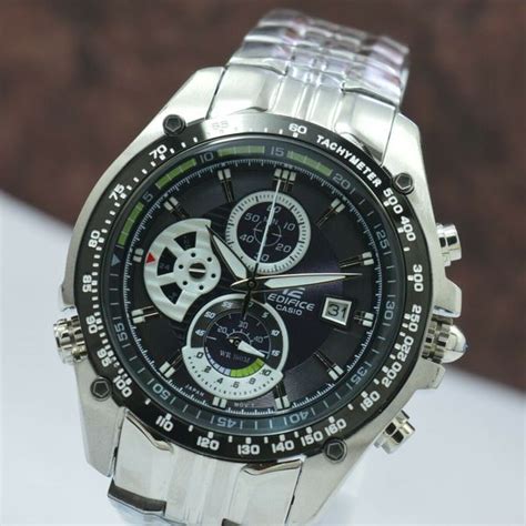 casio edifice chronograph ef 543 tachymeter date wr 100 m men s quartz watch watchcharts