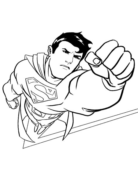 Superman Classic Coloring Picture To Print