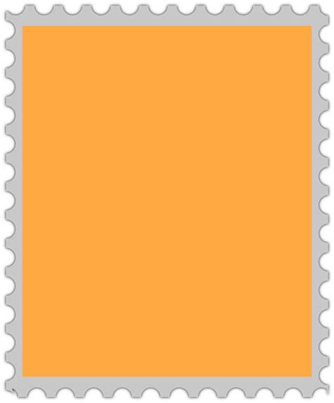 Stamp Blank Vertical Orange