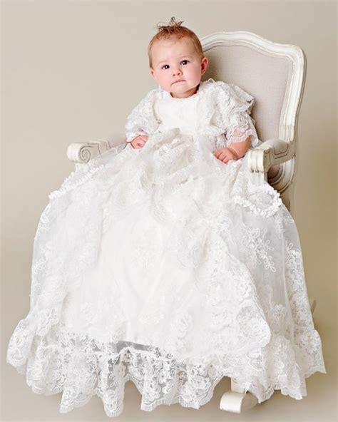 Gorgeous White Ivory Baby Girls Heirloom Christening Gown With Bonnet