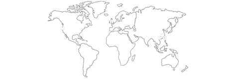 Our Offices Black And White 7 Continents 1900x640 Png Download