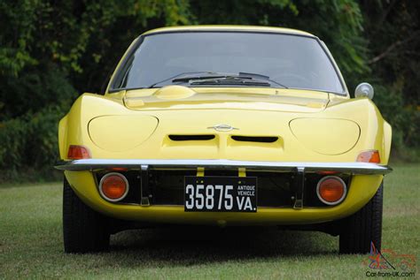 1970 Opel Gt Original Ca Car 3rd Owner Auto Sunburst Yellow