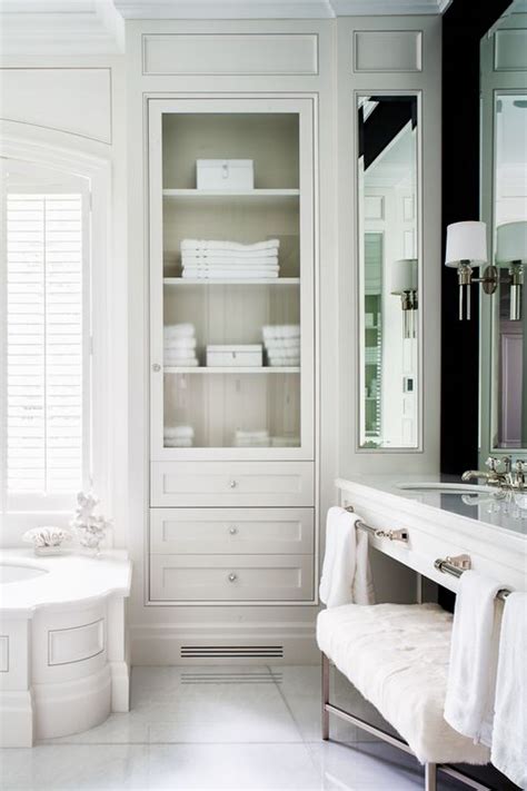 Hence, as one of your bathroom decoration ideas, you can try to mount your bathroom medicine cabinets and bathroom linen cabinets directly into your. 213012 Gallacher-6377_mstr.jpg | Bathroom storage cabinet ...