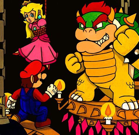 Pin By Scars Kingdom J Paul Villain On Princess Peach Tied Up In 2022 Cool Artwork Bowser