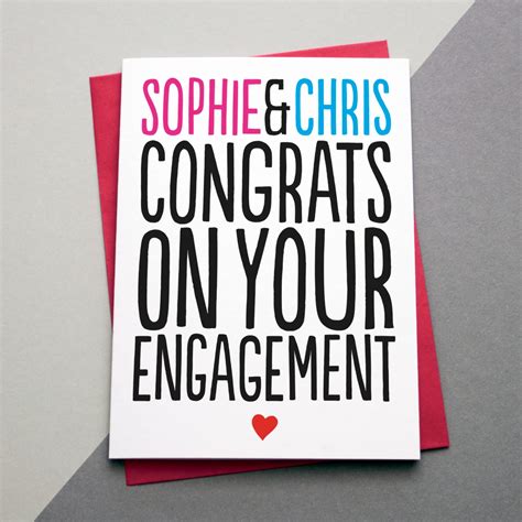 Congratulations On Your Engagement Personalised Card A Is For Alphabet