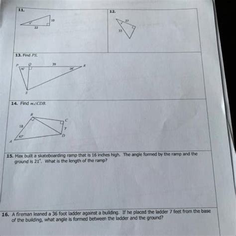 Right triangles test answer key, free trigonometry questions with answers. Unit 8 Right triangles and trigonometry Homework 4 ...