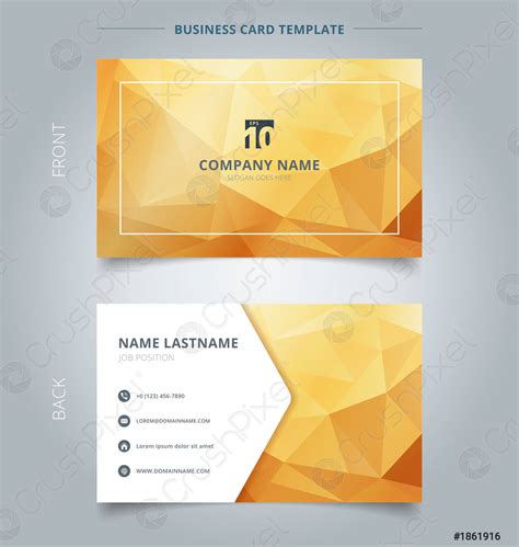 Creative Business Card And Name Card Template Abstract Yellow And