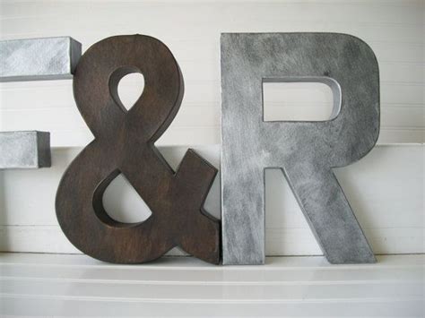 Painted Letter Wall Letters Zinc Metal Rustic Letters Initial
