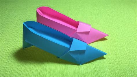 Video Zapatito De Tacon Con La Tecnica De Origami Origami High Heels
