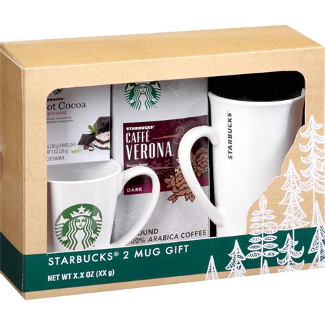 Starbucks 2 Mug Holiday T Set 4 Pc Holiday T
