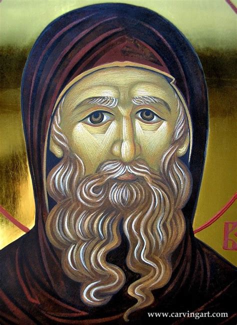 St Anthony The Great Icon Close Up Anthony The Great Byzantine