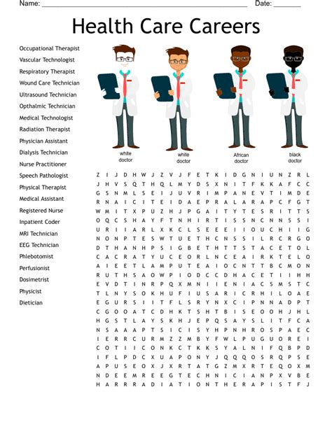 Medical Careers Wordsearch Wordmint