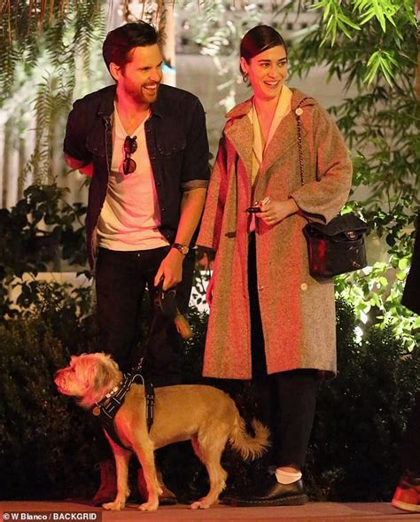 Lizzy Caplan And Her Husband Tom Riley Enjoy A Lovely Evening Out With Their Adorable Pooch