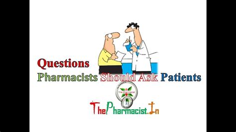Questions Pharmacist Should Ask Patients Youtube