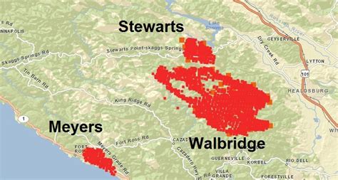 Fire Updates Walbridge At 14500 Acres Satellite And Sonoma Water
