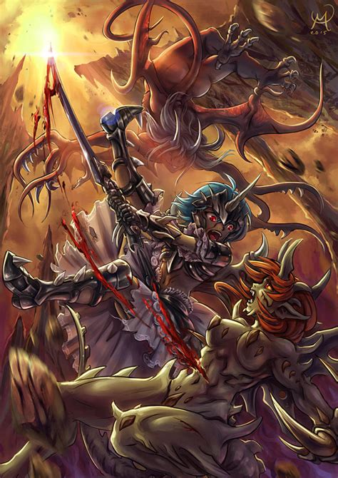 Half Demon Versus Demons By Maxa Art On Deviantart