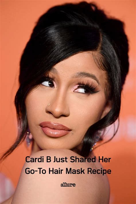 Cardi B Just Shared Her Go To Diy Hair Mask Recipe Hair Mask Recipe Cardi B Ball Hairstyles