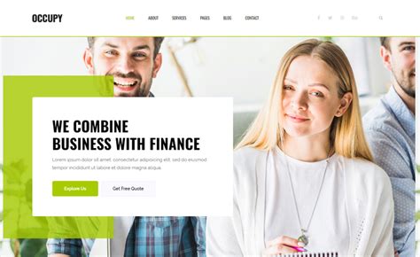 Occupy Free Bootstrap 4 Html5 Finance Website Template